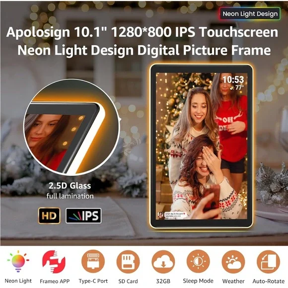 Digital Photo Frame with Remote Connections  Photo & Video